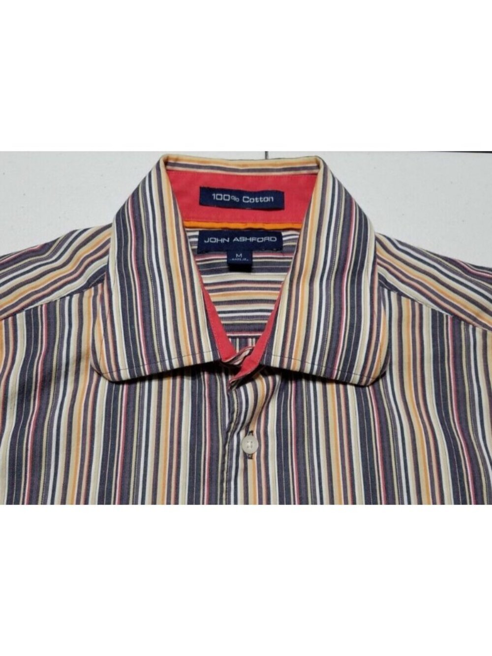 John Ashford Long Sleeve Button Up Business Casual Office Career Shirt Men's M - Picture 5 of 9